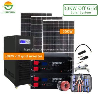 30KW Off Grid Solar System 550W panels