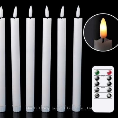 Wholesale 10 Inches Plastic Remote Controlled Candle 3D Wick Flameless LED Candle For Bar and Party Decoration photo-2