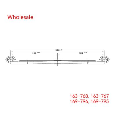 163-768, 163-767, 169-796, 169-795 Light Duty Vehicle Front Axle Wheel Parabolic Spring Arm Wholesale For IVECO