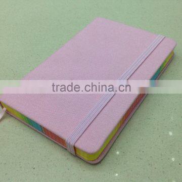 Cloth material notepad with color printed edge