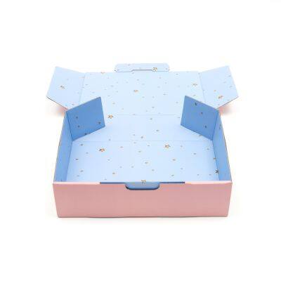 Custom Pink Logo Printing Corrugated Gift Mailer Box Special Design Cost Saving Mailer Box photo-3