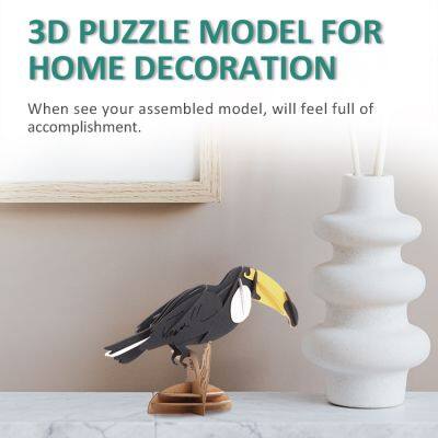 Wholesale Supplier 3D Toucan Cardboard Puzzle Model - DIY Bird Project Kit Arts and Crafts Set for Gift Stationery Toys Shop photo-3