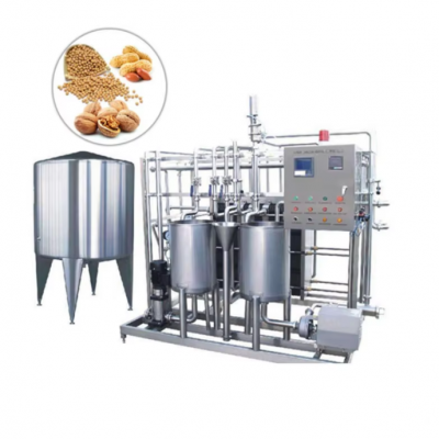 Завод по переработке соевого молока. Линия по производству соевого молока. Машина для изготовления соевого молока.