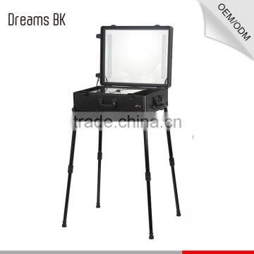 High Quality Professional Cosmetic Case Aluminum Trolley Makeup Case With Light photo-6