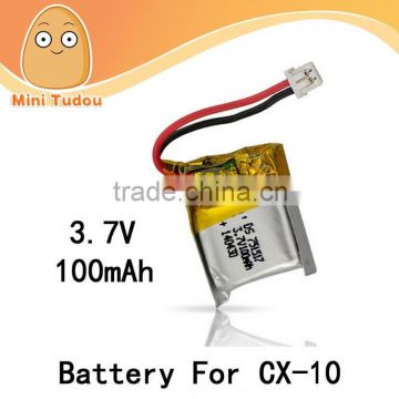 RC Helicopter Spare Parts For Quadcopter Cheerson CX-10 CX 10 3.7V/100mAh Li-PO LiPo Battery