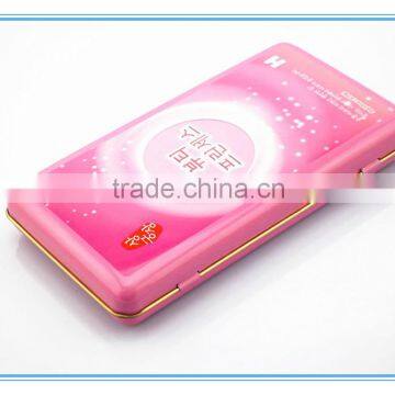 Card tin box/beautiful rectangular tin box for card