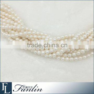 8 - 9mm White color nice luster loose freshwater pearl strand