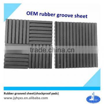 high performance epdm,natural rubber,NBR,CR,silicone,recycled rubber profile black rubber grooved pads