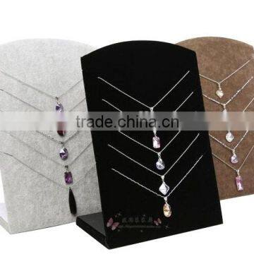 S1315 New Design Velvet Wooden Necklace Display