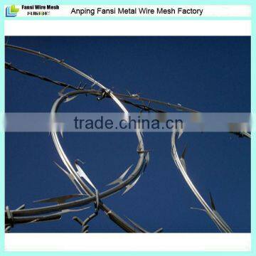 Easy to execute sharp concertina cross razor wire