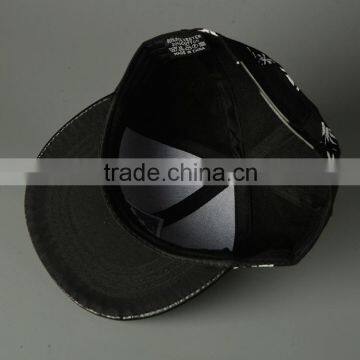 Coconut Tree Printing Triangle Mark Applique Embroidery Boys Flat Cap photo-6