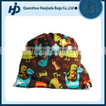 Novelty design waterproof children small drawstring backpack