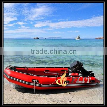 CE certificate and best selling korea 1.2mm pvc cheap inflatable boat with outboard motor