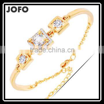 Noble Clear Crystal 18K Gold Plated Bracelet Bridal Wedding And Party Accessories