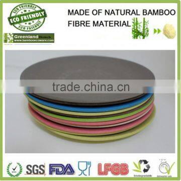 colorful green ecolife bamboo fiber custom serving plates,bamboo fiber dinner set