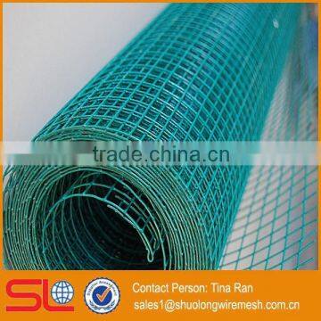 Hebei Shuolong supply 4ft. x 50ft. 14-Gauge Green plastic coated wire mesh roll garden fencing