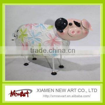 Decorative pig garden ornaments home decorations pig shaped metal craft