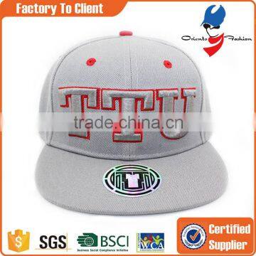 promotional embroidery sports snapback for university club