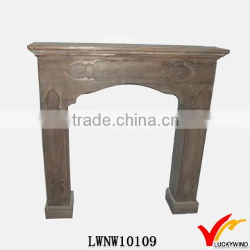 cheap antique wood handmade fireplace mantel