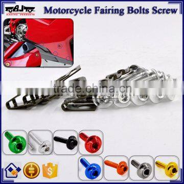 BJ-Screws-2004 Anodized Aluminum M6 Allen Key Fasteners Bolt Kit Motorcycle Fairing Bolts