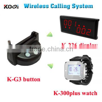 wireless queue buzzer systems for restaurant coaster buzzer with K-300plus smart watches