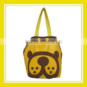 Top Quality Products Bros Baby Lion Head Printed Brown Cotton Shoulder Tote Bag