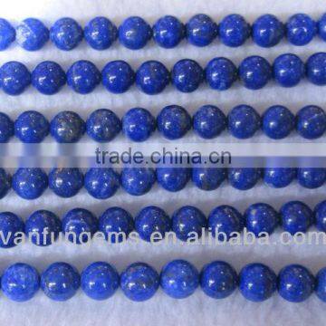 Wholesale polish Natural Lapis round beads for jewelry