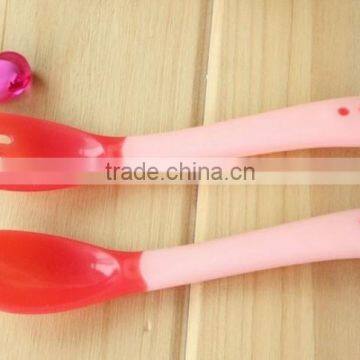 C081 Silicone Part Special Color Changing Baby Spoon photo-5