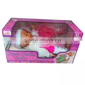 Funny 12 inch sleeping doll for baby