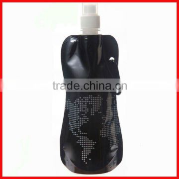 16 OZ or 480ml portable plastic folding water bottle