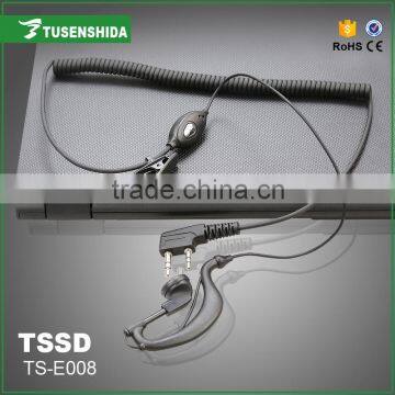 3.5mm Two Jacks Earphone Two Way Radio Headset Cheap Tensile Earpiece photo-2
