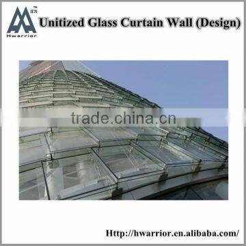 Unitized glass curtain wall with high quality