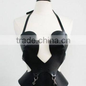 Black Leather Bullet Bustier