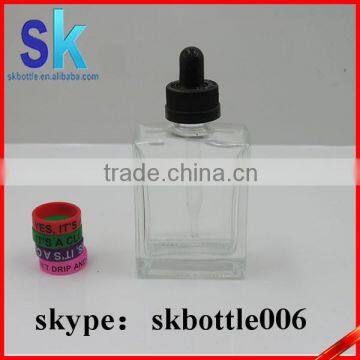 e liquid bottle clear glass dropper bottle with child proof cap