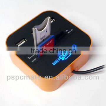 4 port usb hub with card reader combo as 2014 gifts promotion