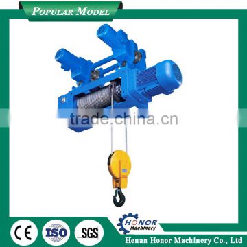 electric hoist 2.5 ton lifting monorail hoist with wire rope