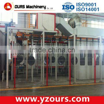 Electrostatic paint spraying line