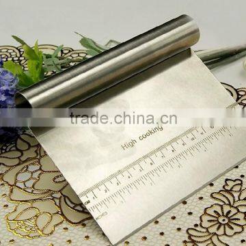 Stainless Steel Pizza Dough Scraper Cutter Kitchen Flour Pastry Cake Tool Scale photo-3