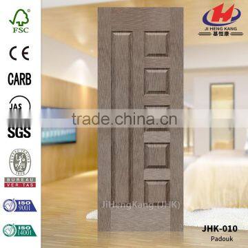 JHK-010 Good Quality HDF Natural Pterocarpus Molded veneer Door Skin