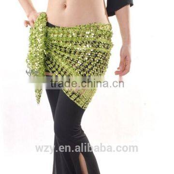 Belly Dancing Clothing Lady Purple Sexy Velvet Belly Dance Hip Scarf photo-6