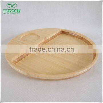 Round Bamboo Food Serving Tray