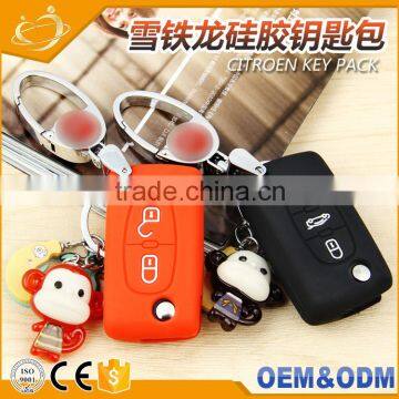 3 Button With Keychain Remote Car Key Shell Flip for Citroen Xsara C4 C5 C6 C8 Light Symbol Groove