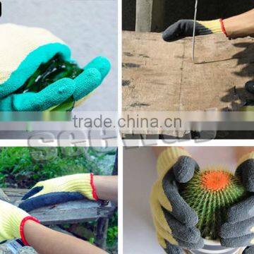 Seeway High Quality Industrial Green Latex Palm Coated Aramid Liner Cut Resistant Gloves With Best Price photo-2