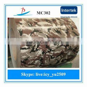 High quality Camouflage painted steel,Camouflage design ppgi steel sheet in coil used by army for walls made by ppgi manufactory