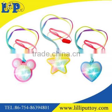 Plastic colorful LED flashing necklace