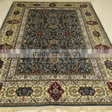 dark blue belgium carpet Silk Hand Knotted Rug persian carpet