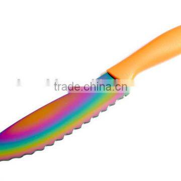 titanium switch blade utility knife with colored handle