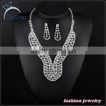 Charming & silver plated bride jewelry set of claw chain