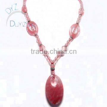 cherry quartz necklace jewelry with pendent