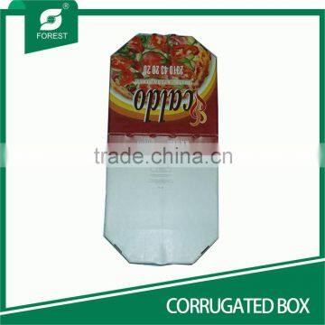 WHITE CARDBOARD PRINTED PIZZA CURRAGATED BOX photo-3